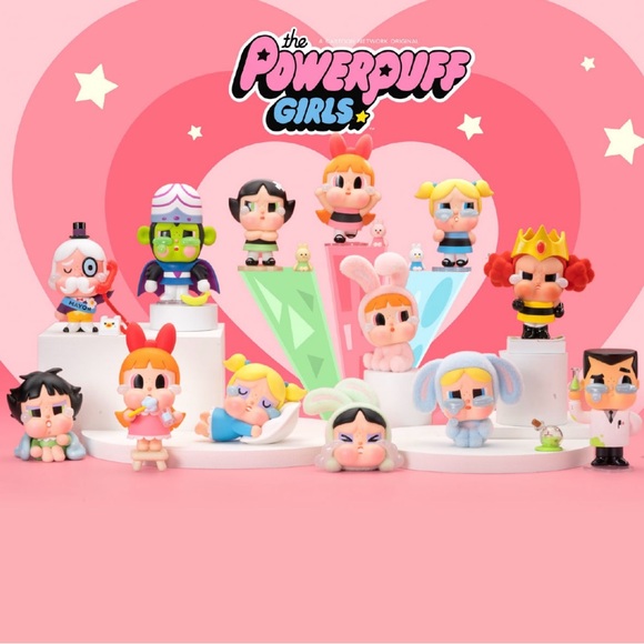 Pop Mart Popmart Crybaby x Powerpuff Girls Girl Series Figures Brushing Teeth - Picture 4 of 6
